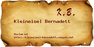 Kleineisel Bernadett névjegykártya