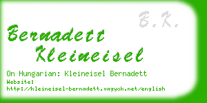 bernadett kleineisel business card